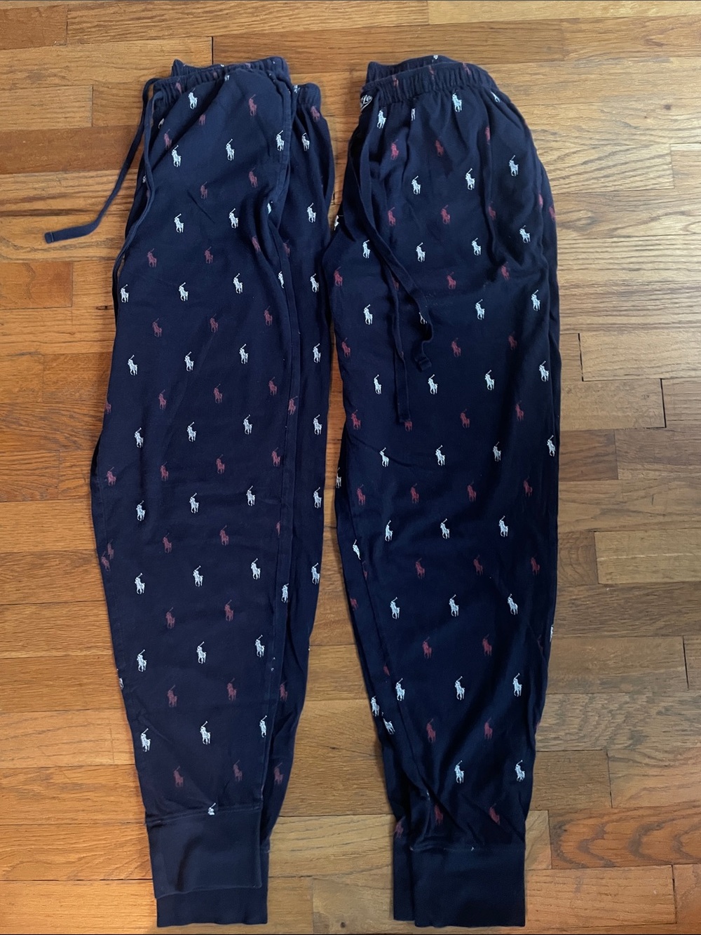 Polo by Ralph Lauren Navy Jogger Pants with Red & White Pony Embroidery